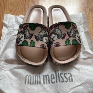 Mini Melissa Pink Slippers with Whimsical Design